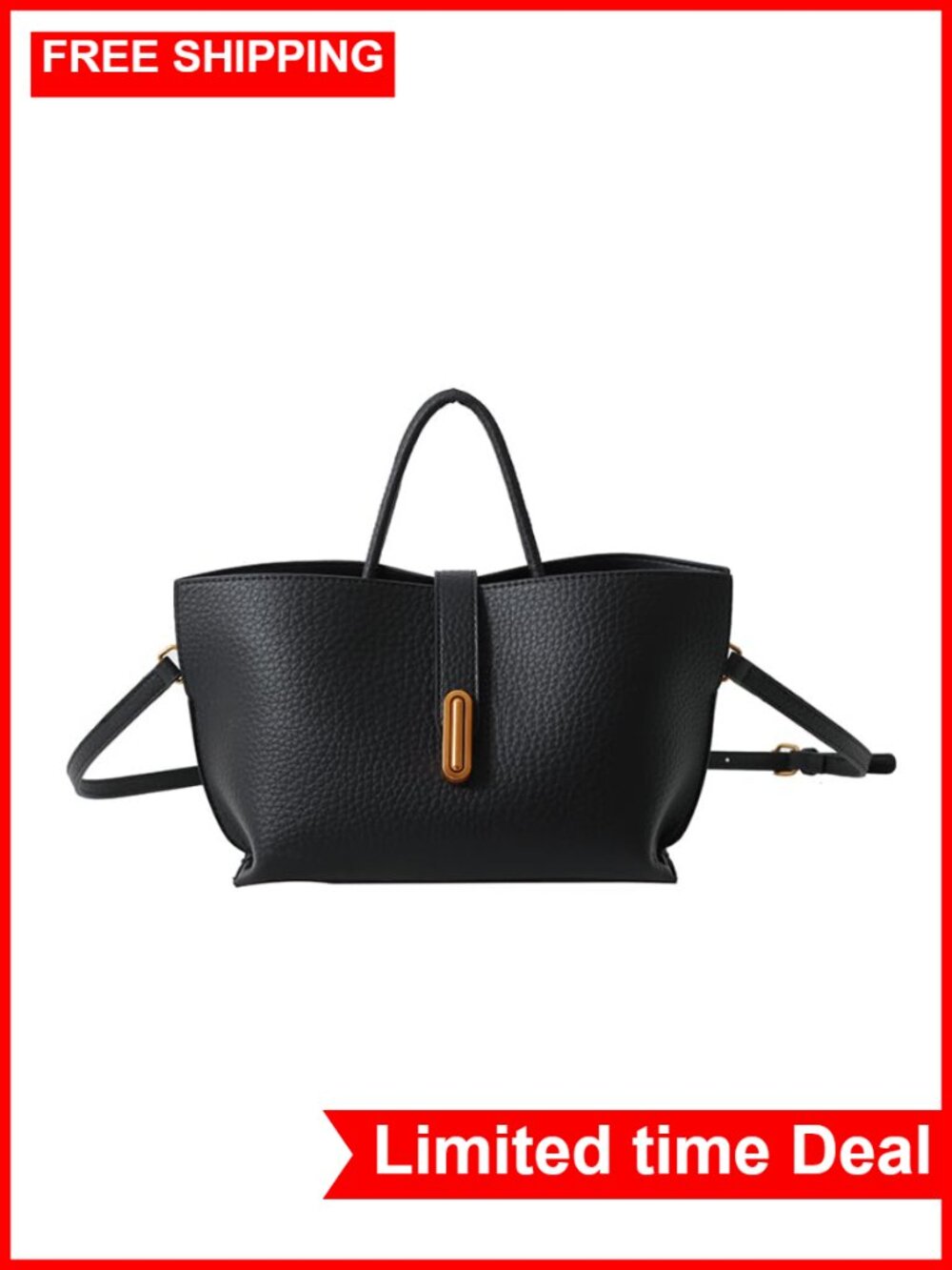PU Leather Bucket Bag for Women - Vintage Crossbody Shoulder Purse with Small